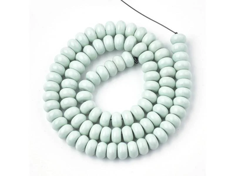 Lot de 20 rondelles en agate naturelle - Cyan clair - Image 2