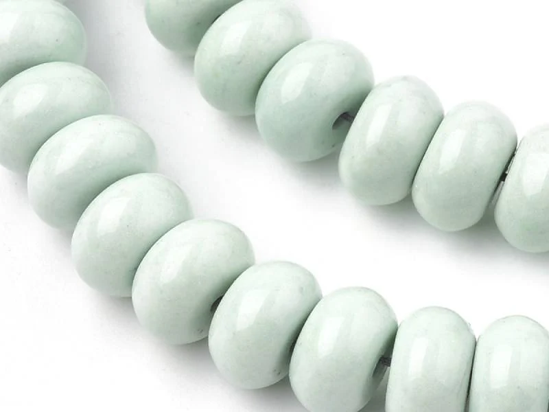 Lot de 20 rondelles en agate naturelle - Cyan clair - Image 3
