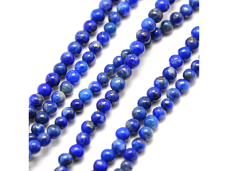 Lot de 50 perles naturelles 2 mm - Lapis-lazuli - Image 2
