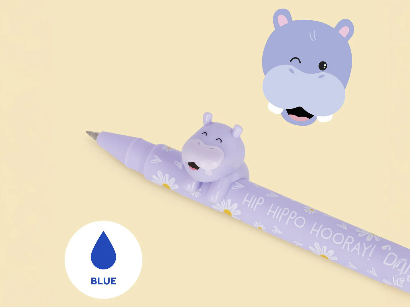 Stylo gel Lovely Friends Hippo - Legami - Image 2