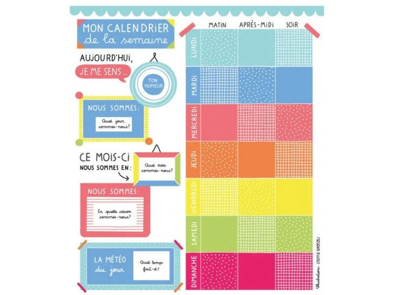 Ma première pochette d'aimants - Calendrier de la semaine - Image 2