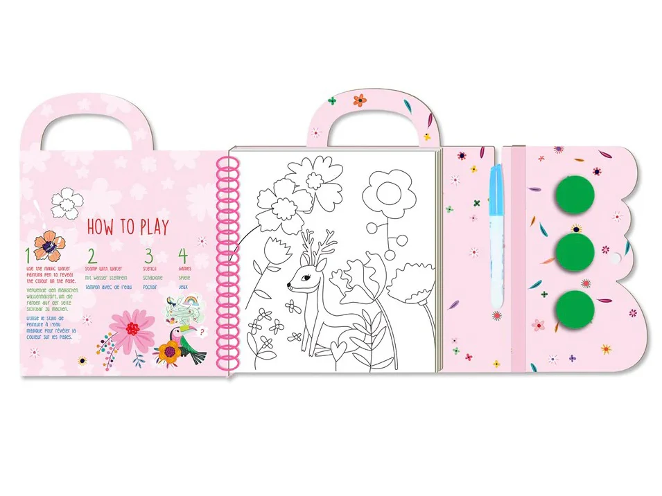 Kit de peinture à l'eau magique - jardin fantastique et animaux - Avenir - Image 3