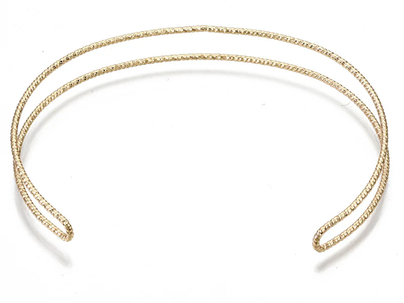 Manchette texturée effet fil - Doré à l'or fin 18K - Image 4