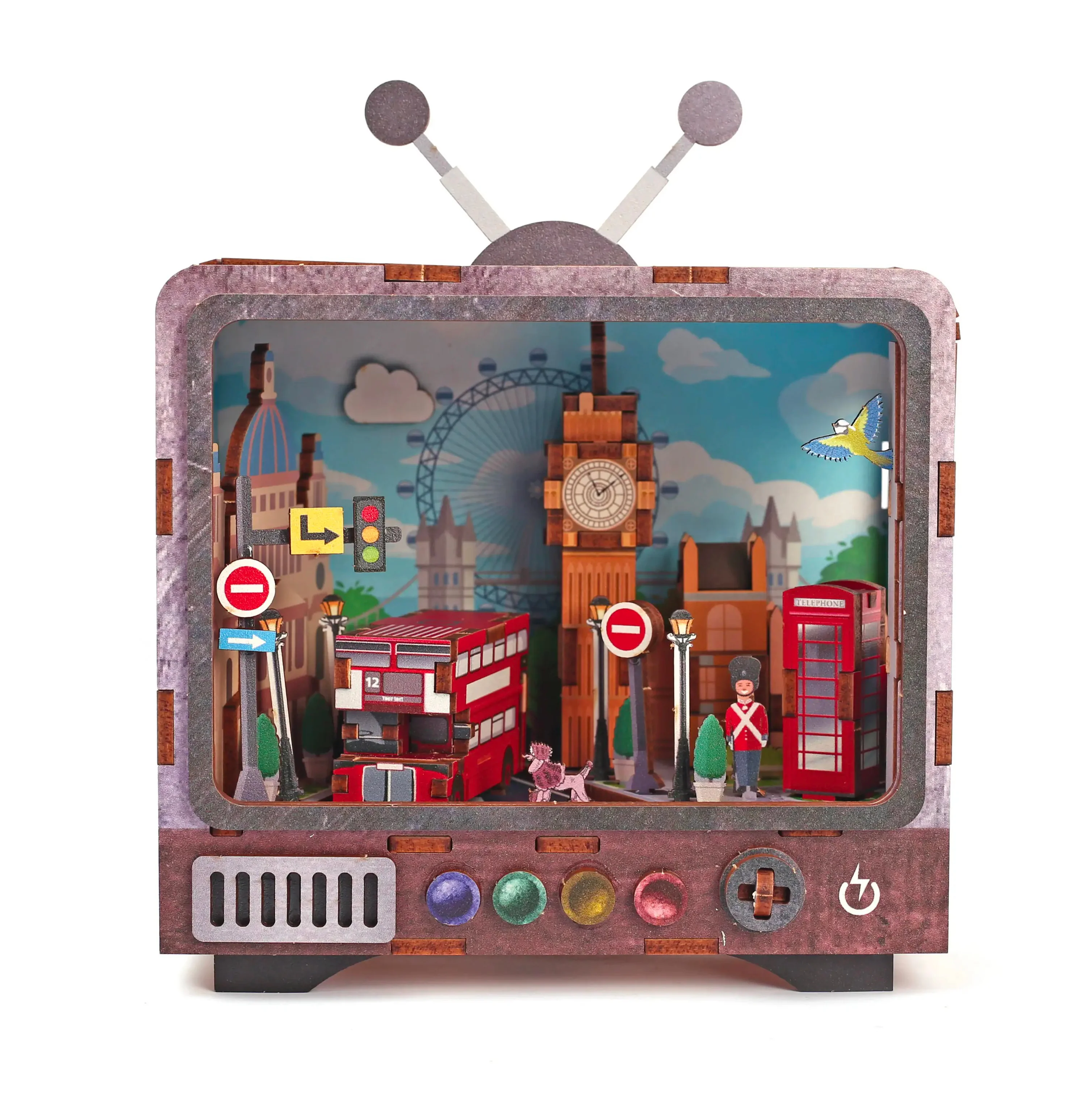 Maquette 3D Bois Tv Londres - Graine Créative - Image 3