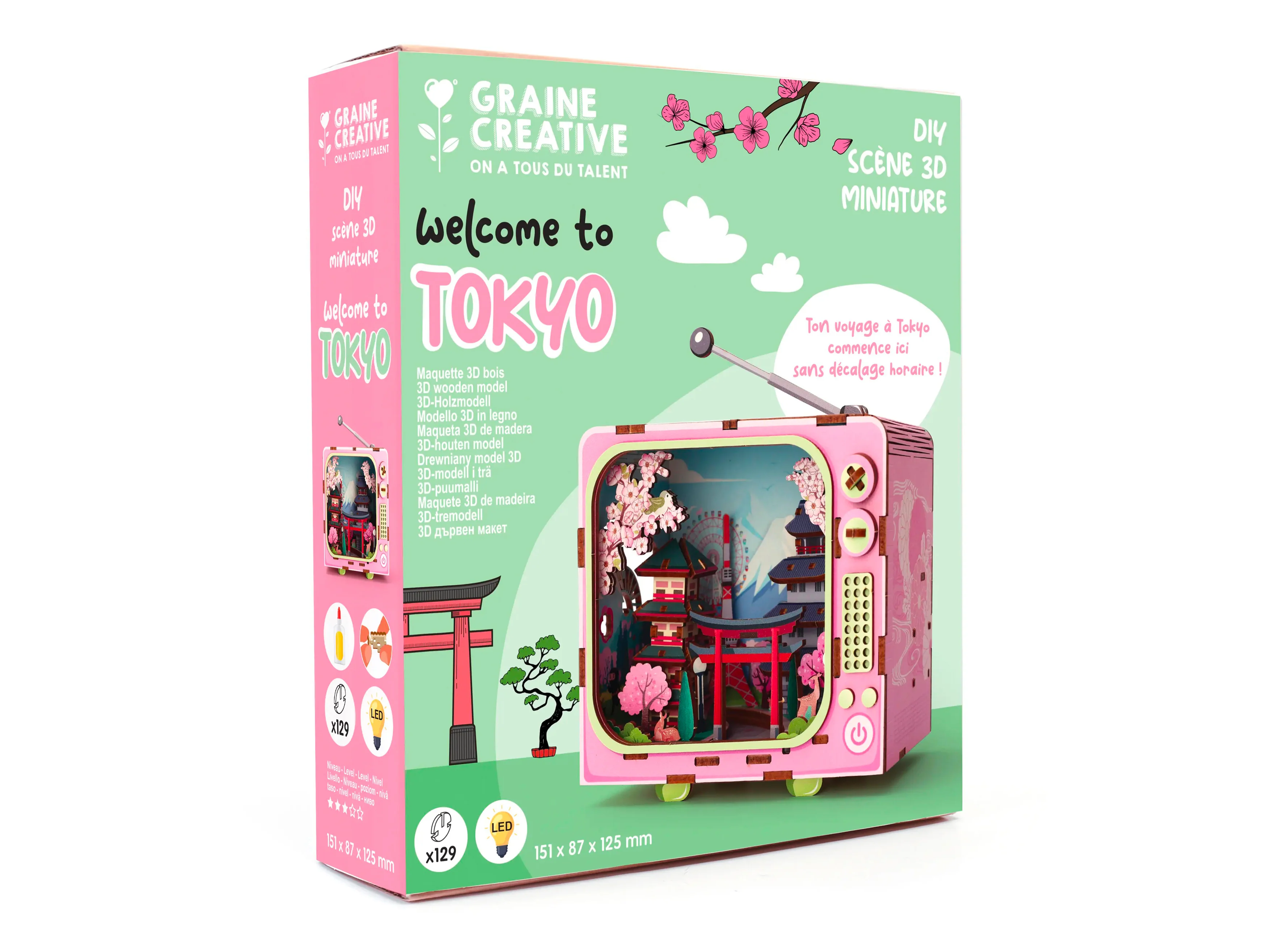 Maquette 3D Bois Tv Tokyo - Graine Créative