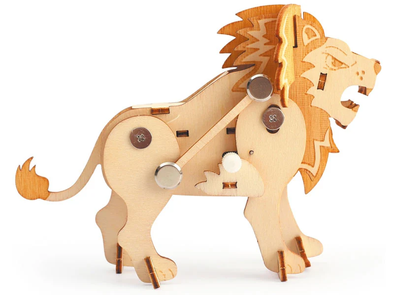 Maquette en bois 3D mécanique lion - Image 3