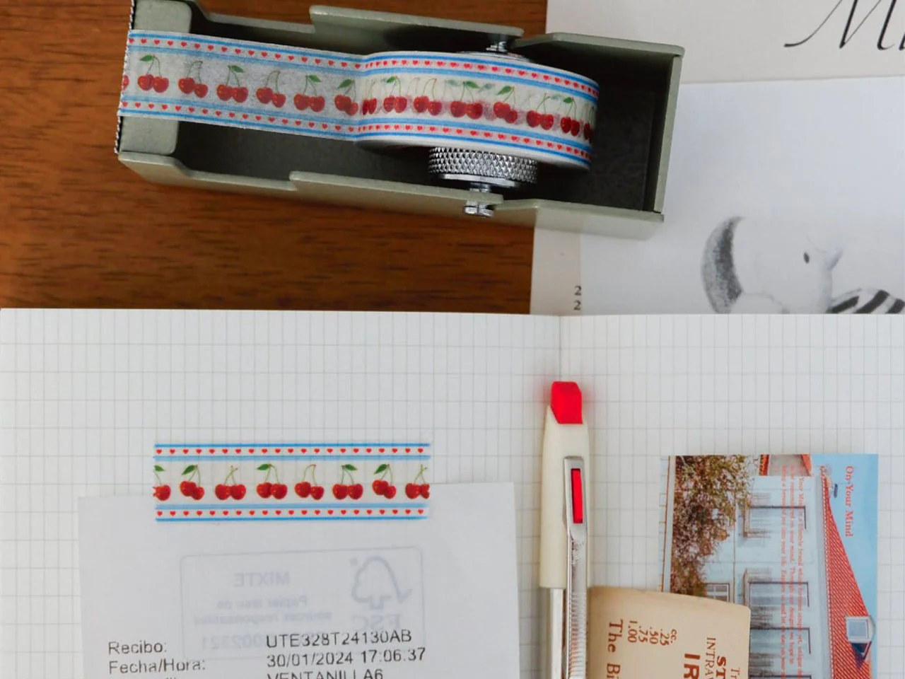 Masking Tape Lovely Cherry 10 mĂštres - Fruit Fries Design Lab - Image 3