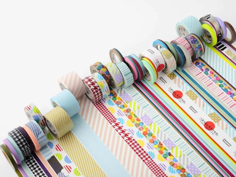 Masking tape motif - Carré rose et turquoise - Image 3