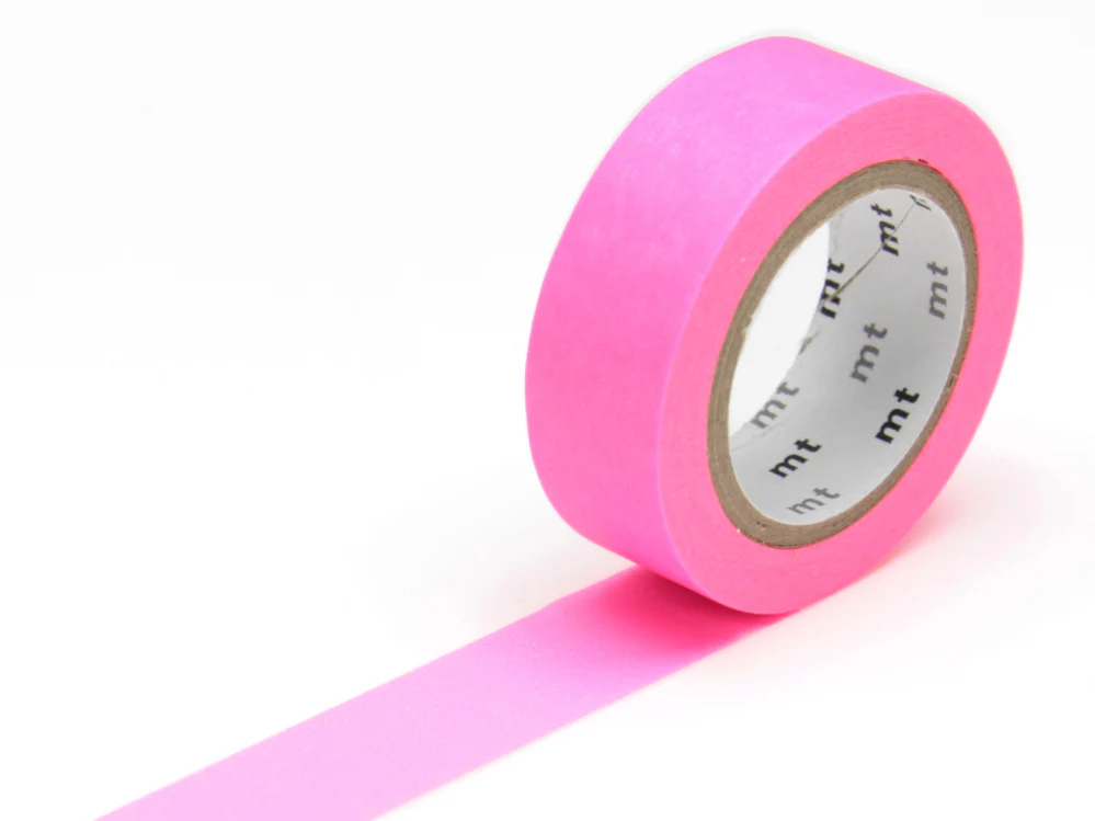 Masking tape uni - Rose Fluo