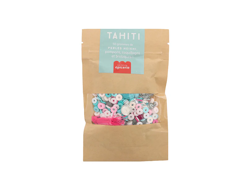 Mélange de perles heishi et de breloques - Tahiti