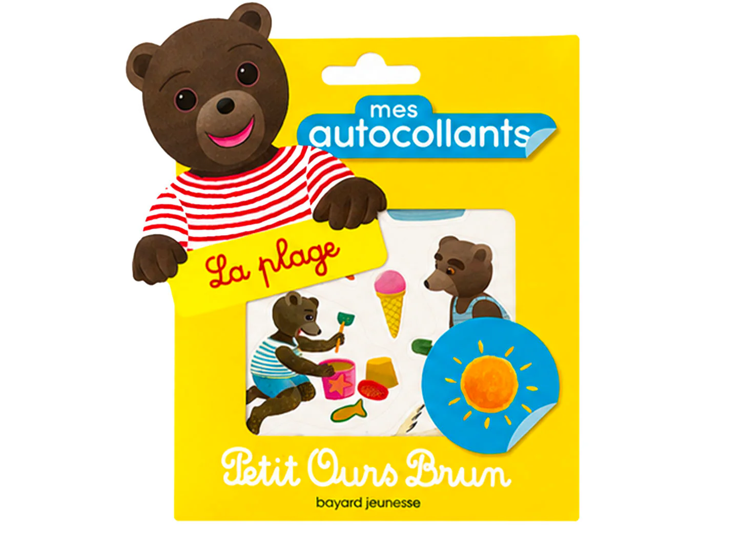 Mes autocollants Petit Ours Brun - La Plage