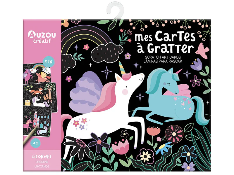 Mes cartes à gratter licornes - Auzou