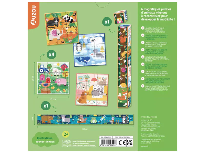 Mes cubes puzzle - Animaux mignons - Image 2