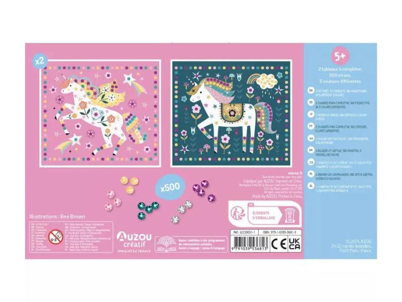 Mes Tableaux licorne en strass - Auzou - Image 4