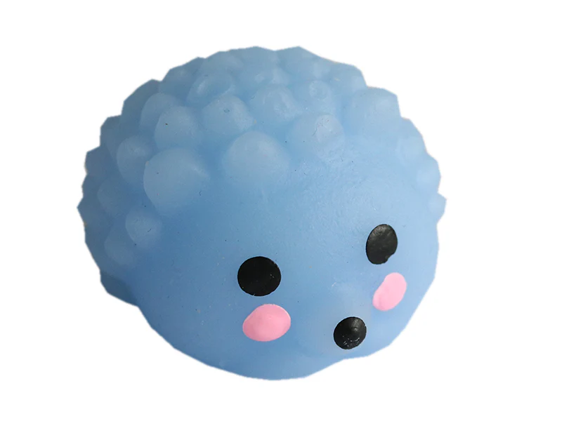 Mini squishy hérisson bleu - anti-stress