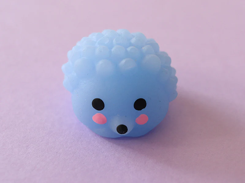 Mini squishy hérisson bleu - anti-stress - Image 7