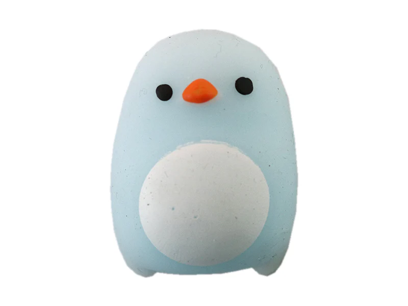 Mini squishy pingouin bleu - anti-stress