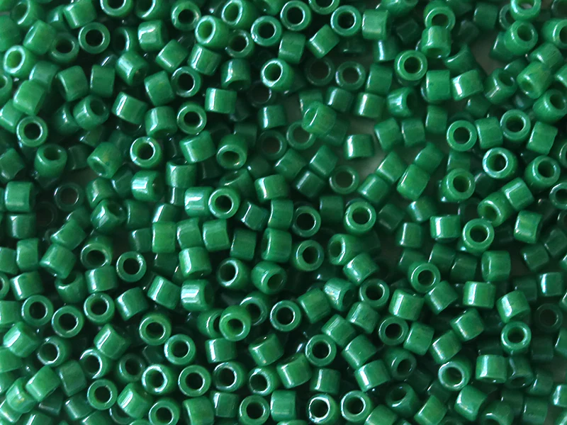 Miyuki Delicas 11/0 - Opaque dyed green DB-656