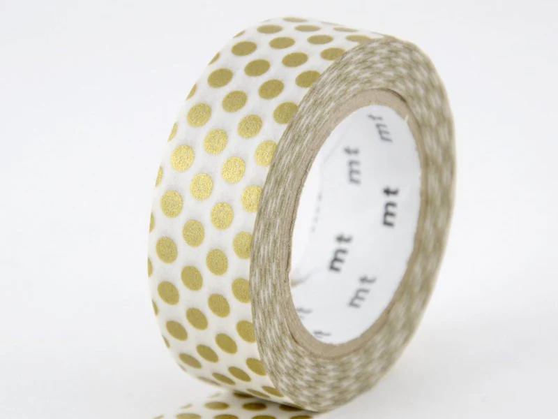 Masking tape washi motif - Pois dorés - Image 2