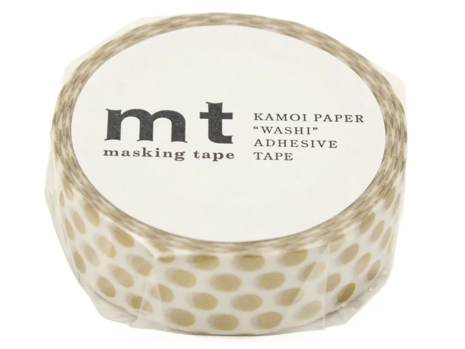 Masking tape washi motif - Pois dorés - Image 3