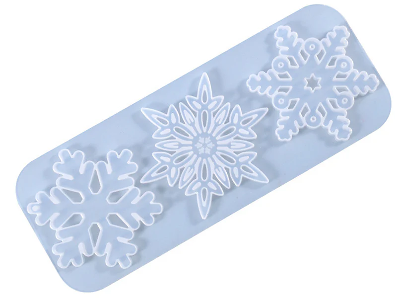 Moule en silicone - 3 flocons de neige