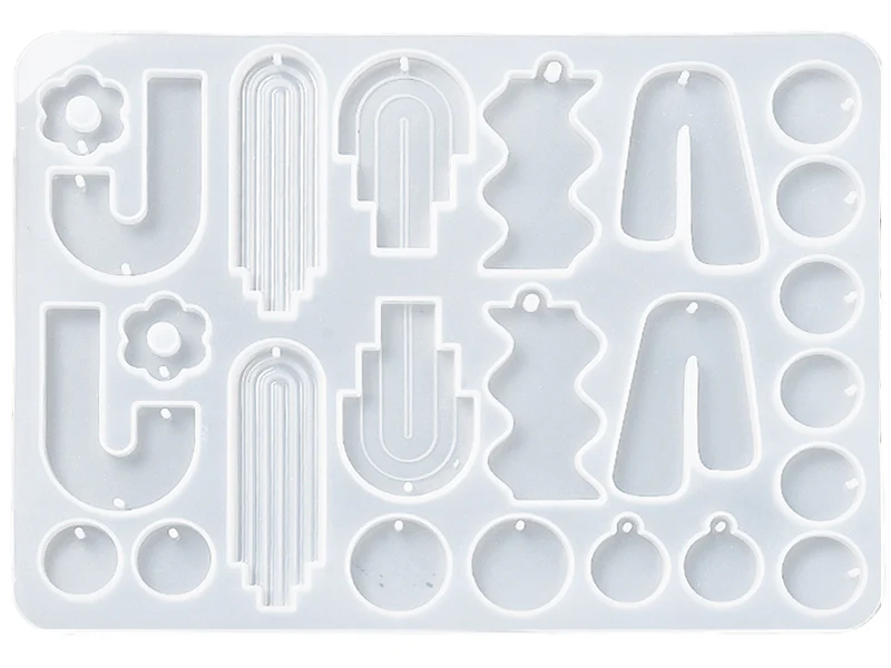 Moule en silicone - Formes géométriques abstraites pour boucles d'oreilles