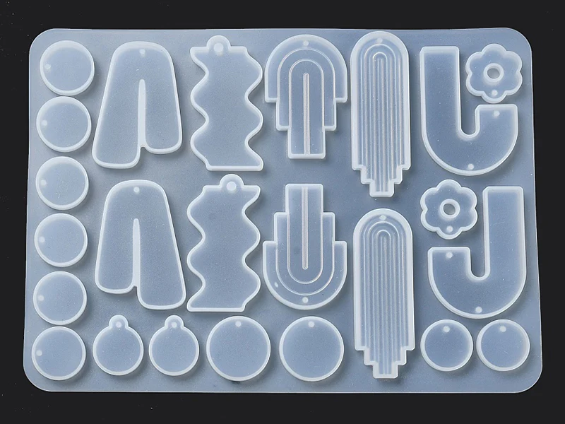 Moule en silicone - Formes géométriques abstraites pour boucles d'oreilles - Image 5