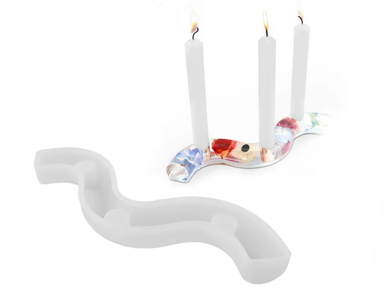 Moule en silicone - Support pour 3 bougies
