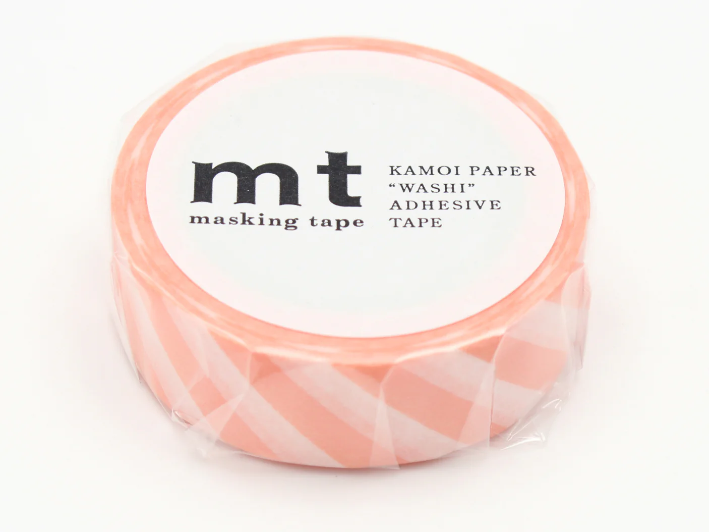 Masking Tape MT Motif rayure saumon - Scrapbooking - Image 2