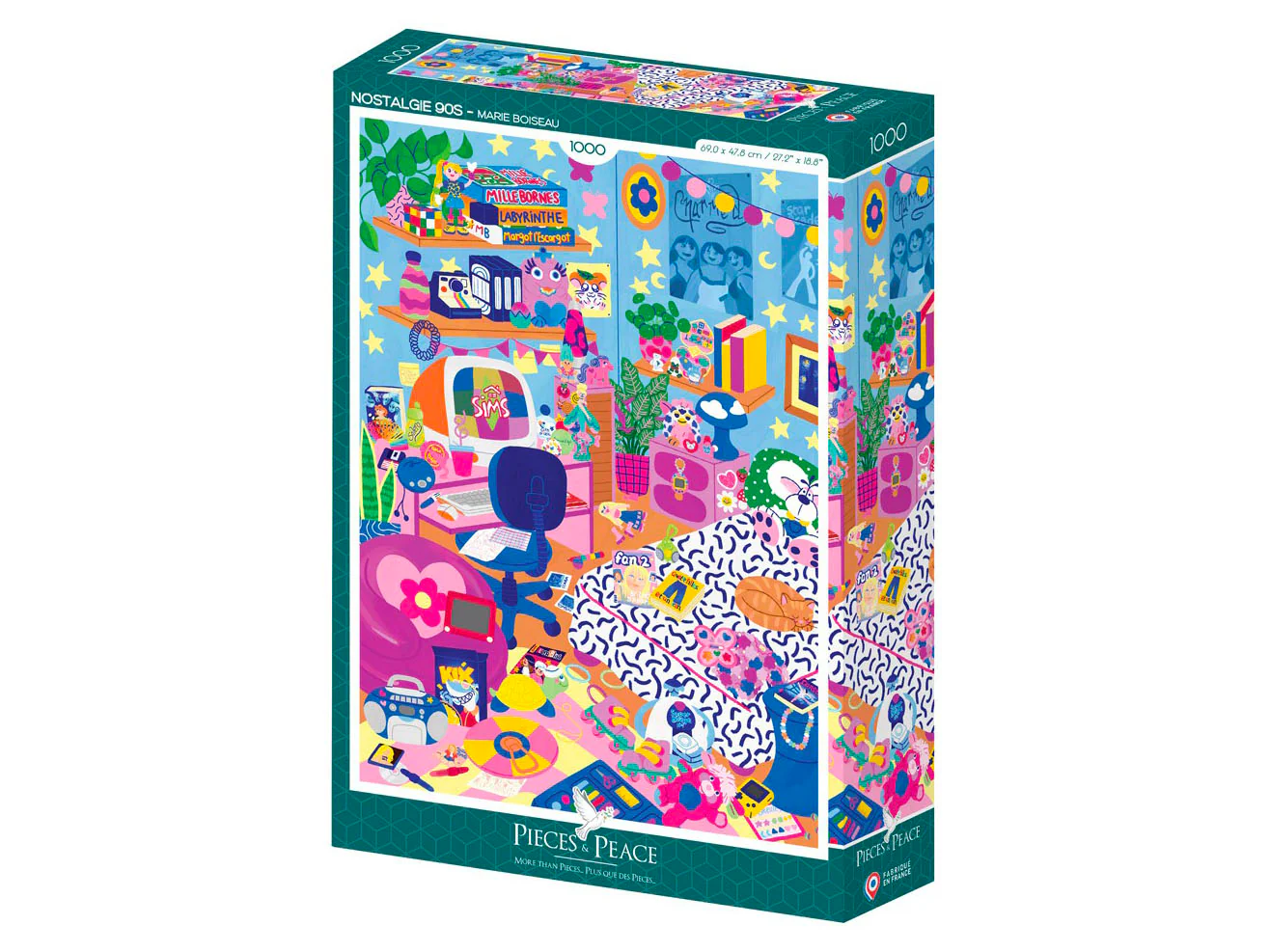 Puzzle Nostalgie 90's 1000 pièces – Pieces & Peace