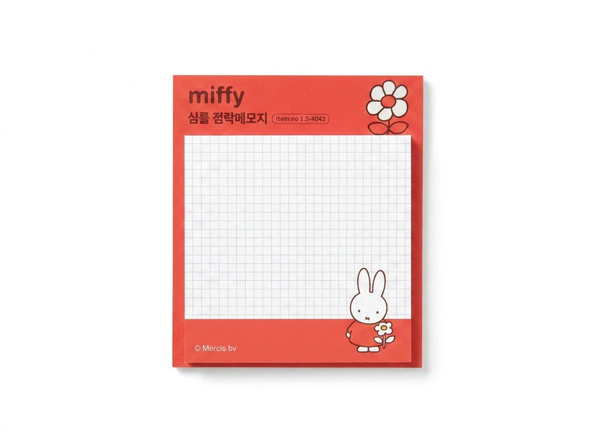 Notes adhésives Miffy rouge
