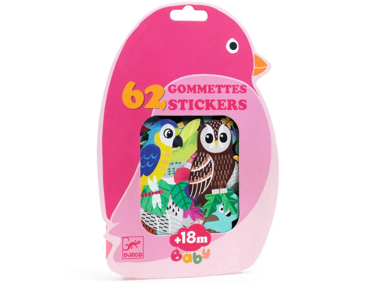 62 gommettes stickers Bébé - Oiseaux - Djeco
