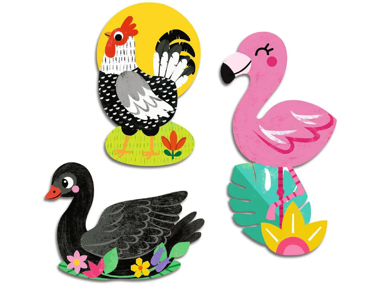 62 gommettes stickers Bébé - Oiseaux - Djeco - Image 2