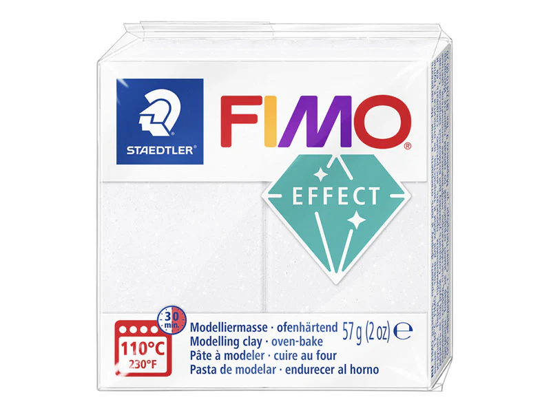 Pâte Fimo EFFECT galaxy Pailletée Blanc 002