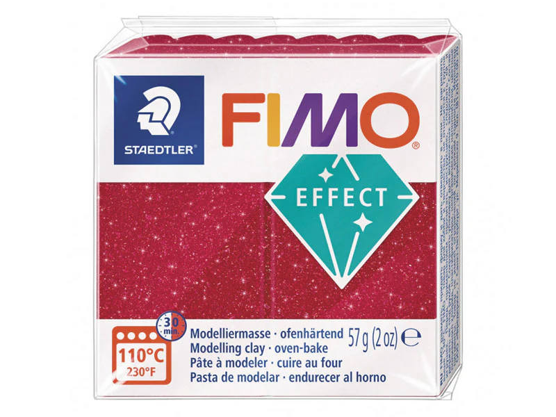 Pâte Fimo EFFECT galaxy Pailletée Rouge 202