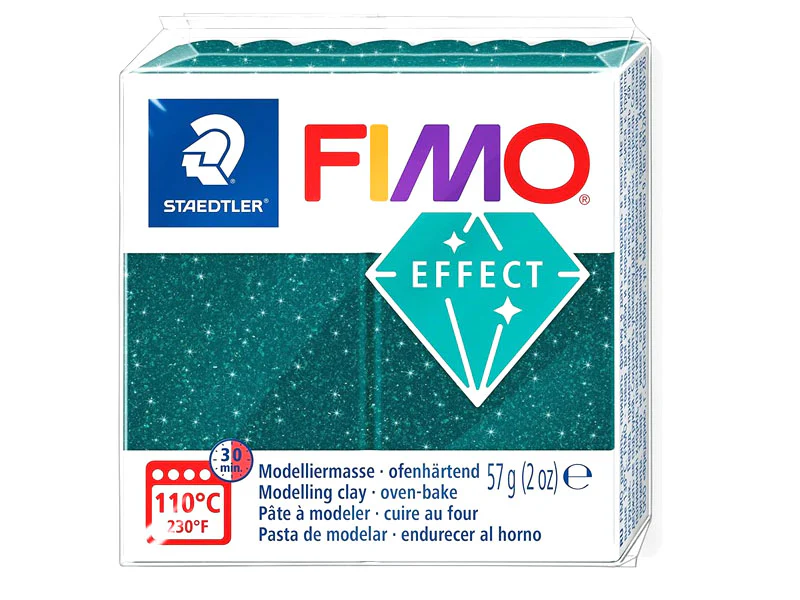 Pâte Fimo EFFECT galaxy Pailletée Vert 562