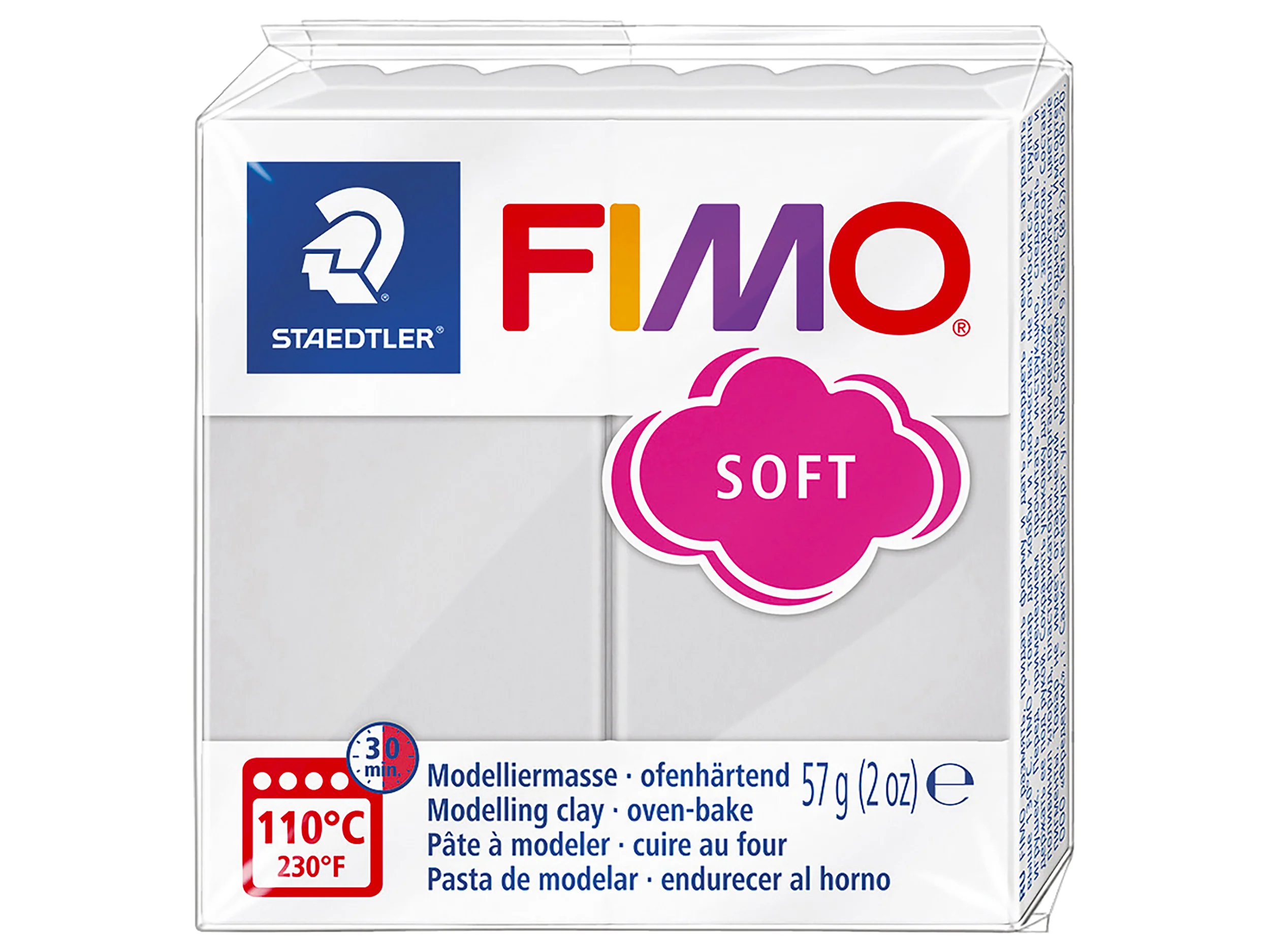 Pâte Fimo Soft Gris dauphin 80
