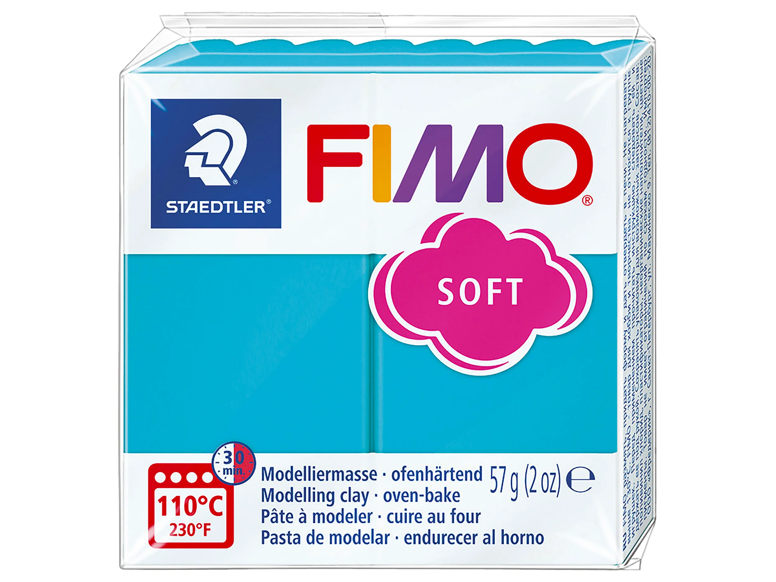 Pâte Fimo Soft bleu Menthe Poivrée 39
