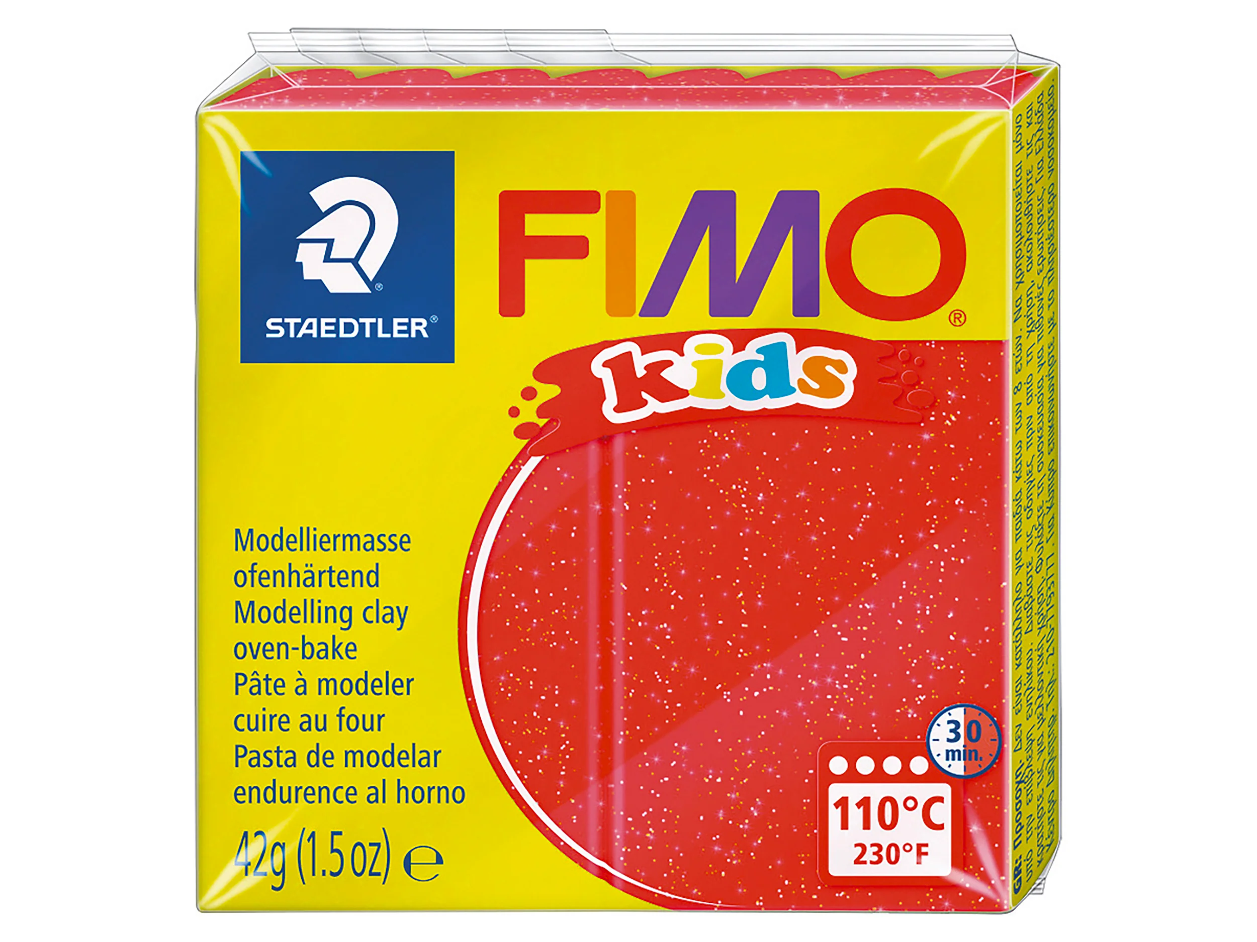 Pâte Fimo rouge paillettes 212 kids