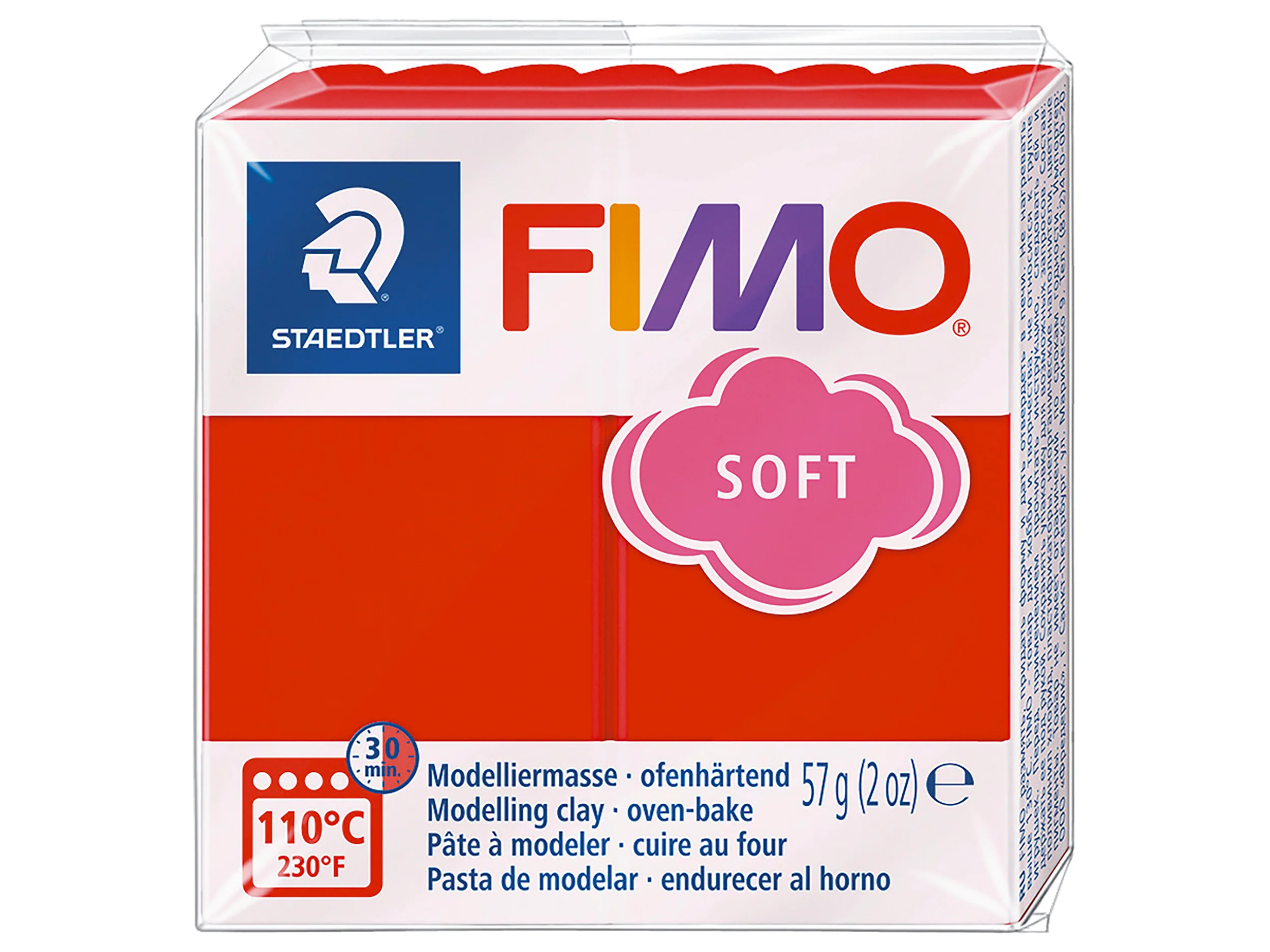 Pâte Fimo Soft rouge Noël