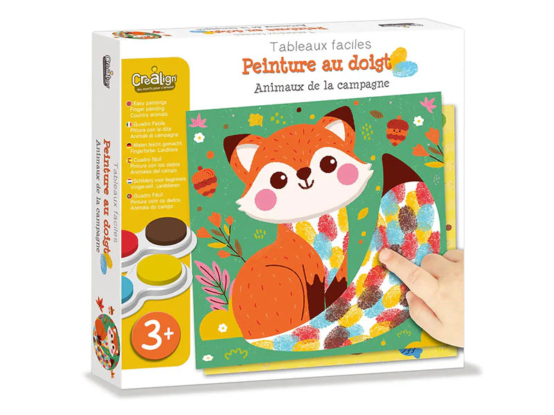 Peinture au doigt Animaux de la campagne - Créa Lign'