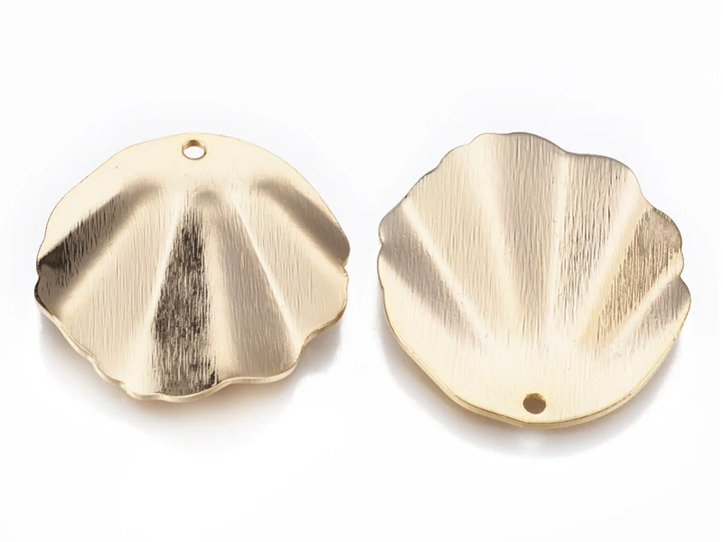 Pendentif coquillage 30 mm - doré à l'or fin - Image 4
