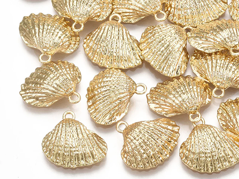 Pendentif coquillage - Doré à l'or fin 18k sans nickel - 14,5 mm - Image 2