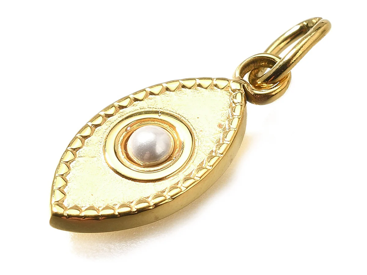 Pendentif œil en acier inoxydable 304 doré à l’or fin - Image 3