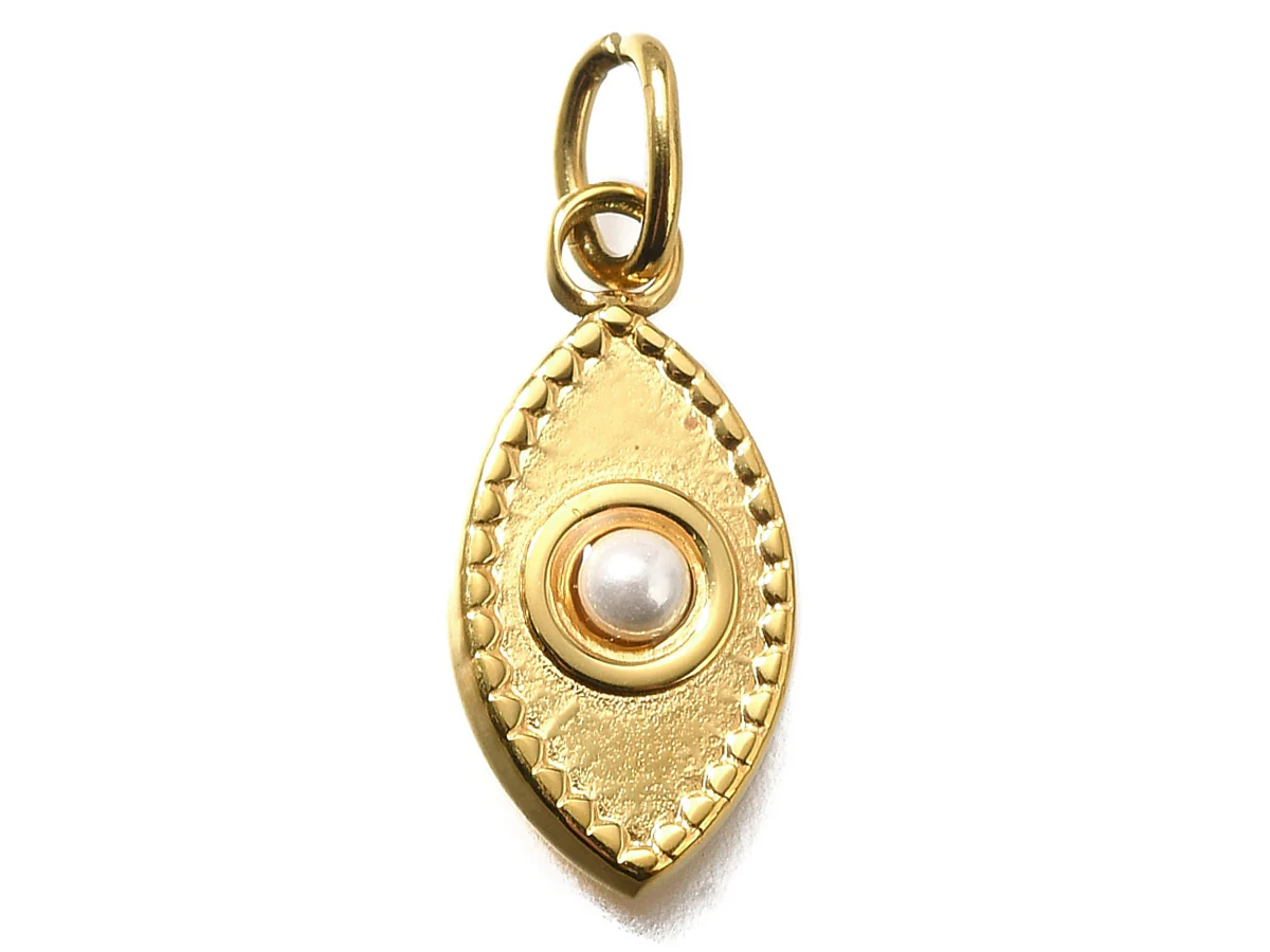 Pendentif œil en acier inoxydable 304 doré à l’or fin - Image 4