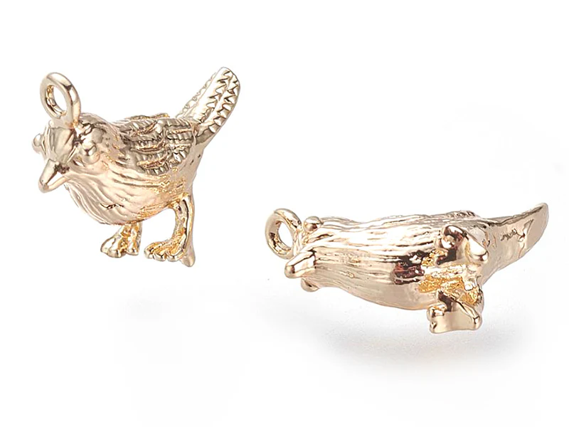 Pendentif oiseau - doré à l'or fin - Image 4