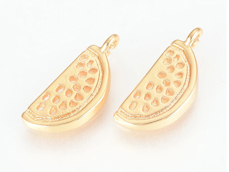 Pendentif pastèque  - doré à l'or fin - Image 4