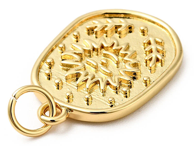 Pendentif soleil doré à l'or fin 18K - 18 x 13 mm - Image 2