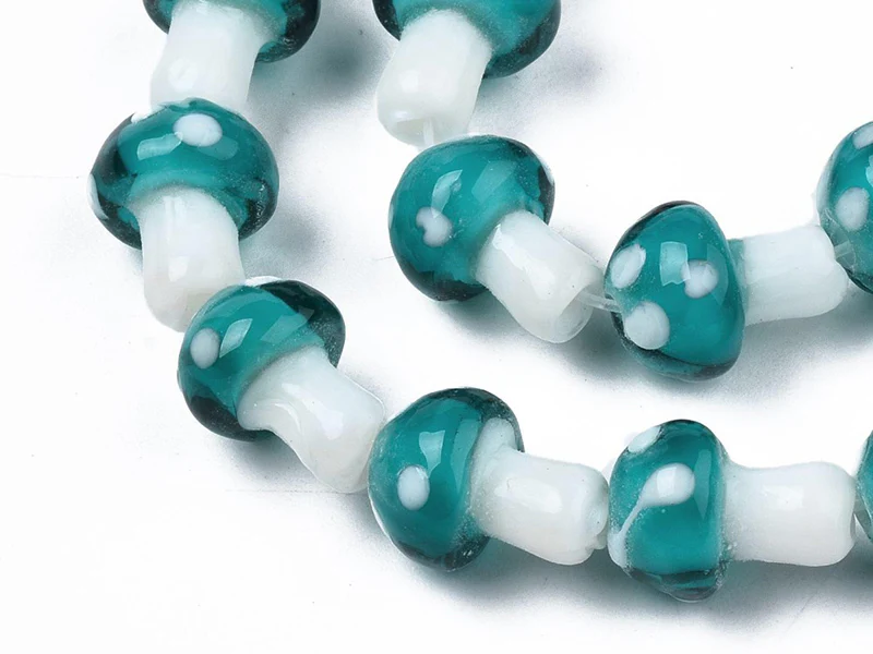 Perle champignon - Bleu et blanc - Image 3
