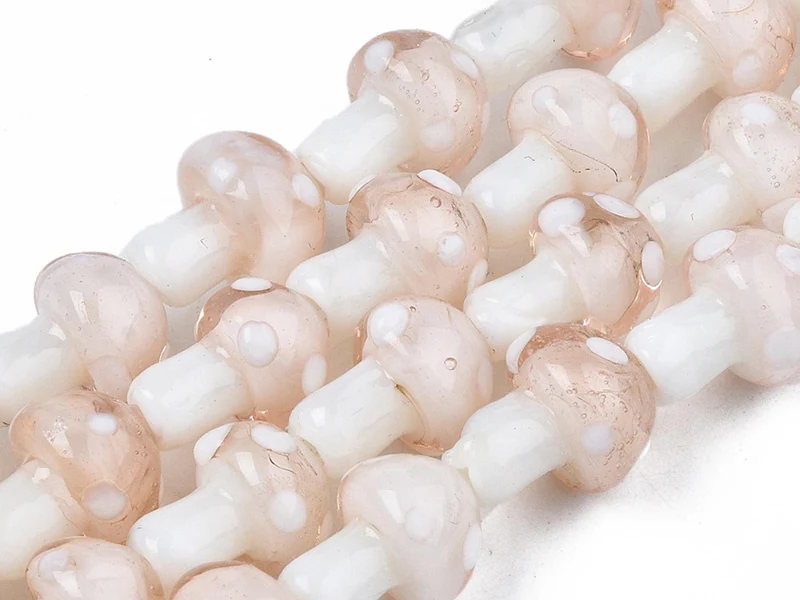 Perle champignon - Rose et blanc